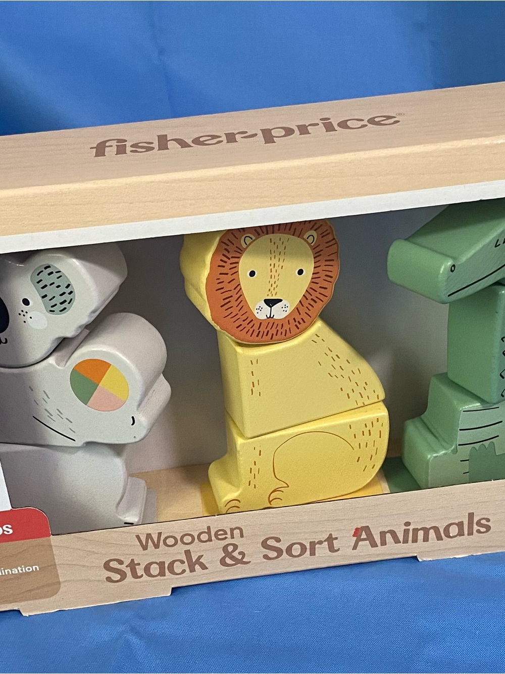 Fisher-Price Yellow Lion Wooden Stack & Sort Set